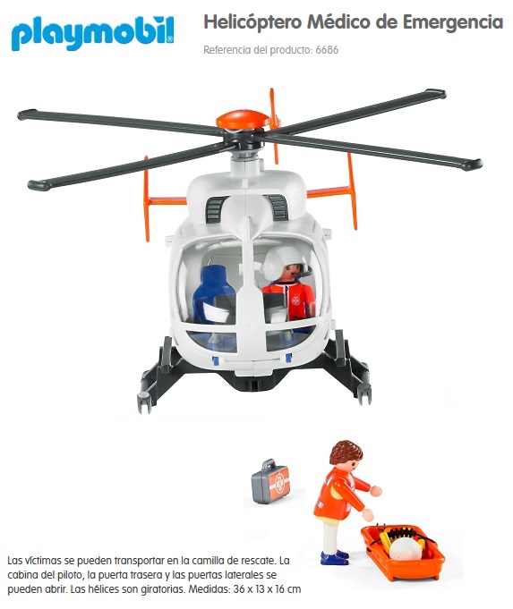 helicoptero medico playmobil